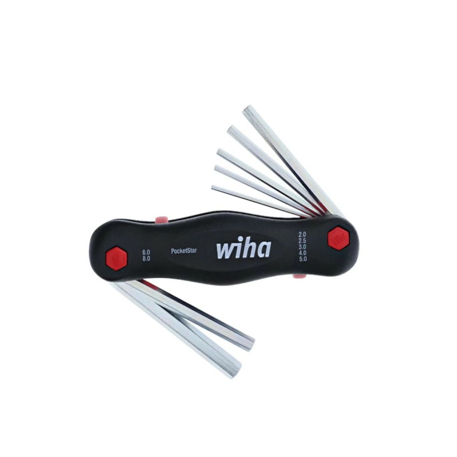 Hand Tools * | Wiha Wiha-35195 7 Piece Pocketstar Fold-Out Hex Key Set Metric Quality Guarantee