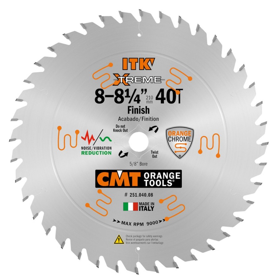 Tool Accessories * | Cmt Orange Tools Cmt-25104008 8-8-1/4 X 40T Fine Finish Wood Blade Best Choice