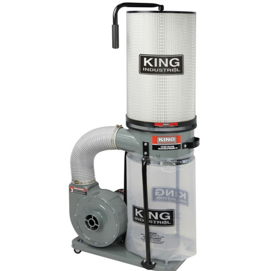 Machinery * | King Canada King-Kc-2405C/Kdcf-2400 1 Hp Dust Collector/ Canister Online Discount