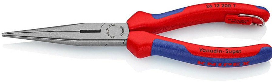 Hand Tools * | Knipex Knip-2612200Tbka Tethered Long Nose Plier Cut Price