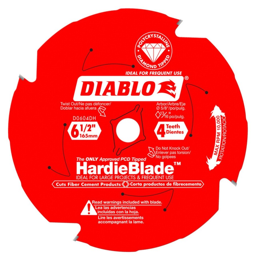 Tool Accessories * | Freud Fre-D0604Dh Diablo 6-1/2 X 4 Tooth Fiber Cement Hardieblade Best Sellers