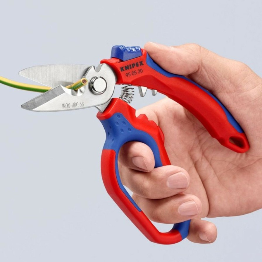 Hand Tools * | Knipex Knip-950520Us 6-1/4In Angled Electricians Shears Sale