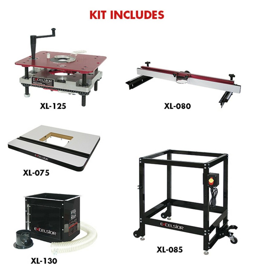 Tool Accessories * | King Industrial King-Xl-200C Deluxe Router Table Kit New