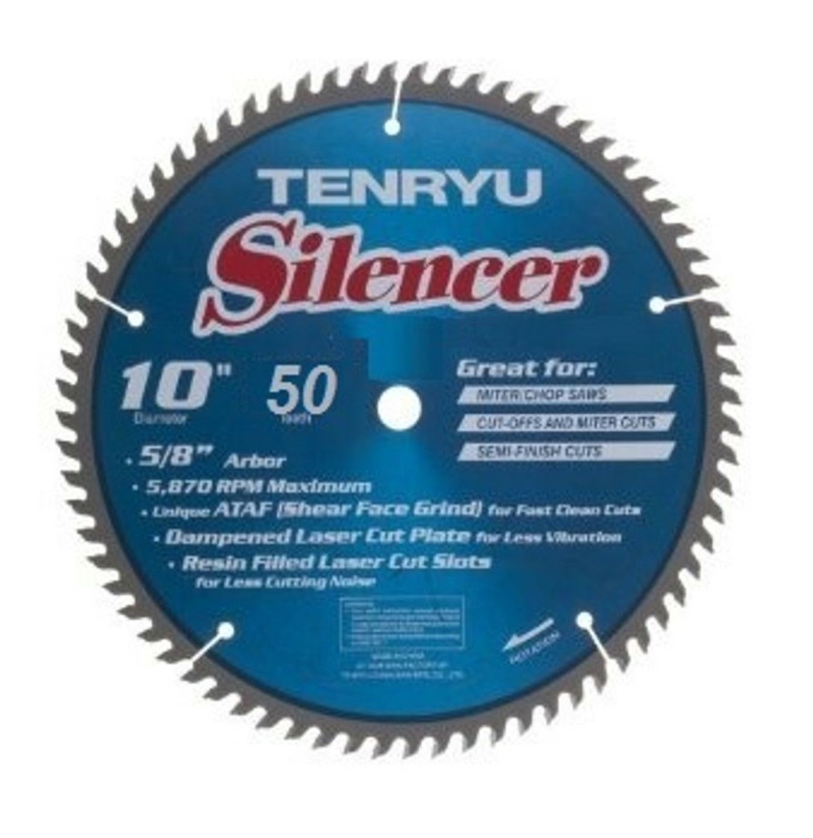 Tool Accessories * | Tenryu Ten-Sl-25550Tc 10 Silencer 50T, 5/8,.110 Kerf Ataf Raker/Planer Blade New