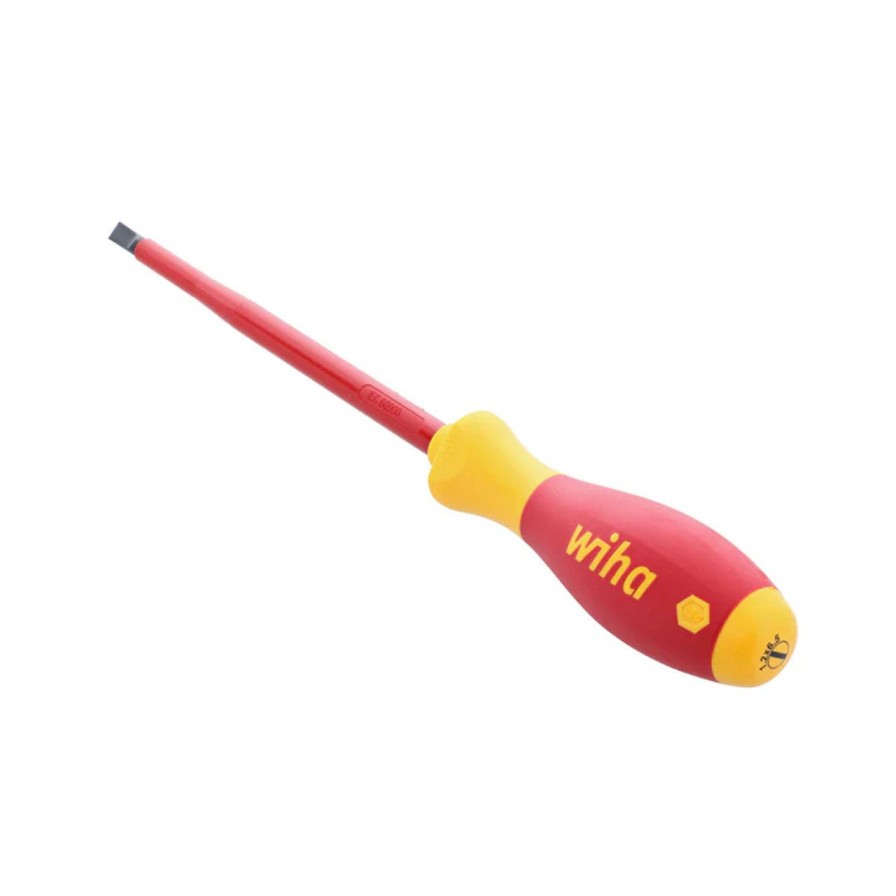 Hand Tools * | Wiha Wiha-92024 Insulated Softfinish Slotted Screwdriver 6.5 Less Expensive