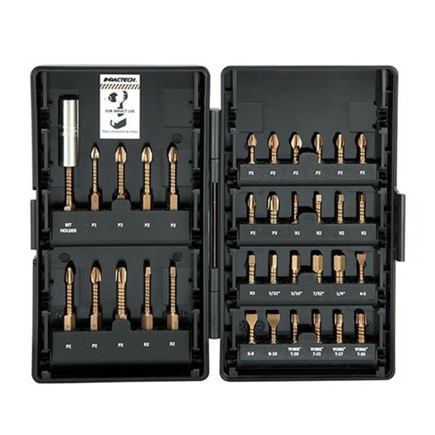 Hand Tools * | Vega Industries Vega-P34-1Db 34 Pc Impactech Driver Bit Set Promotions