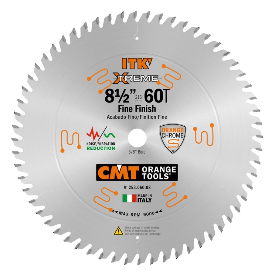 Tool Accessories * | Cmt Orange Tools Cmt-25306008 8-1/2 X 60T Fine Finish Wood Blade Online Discount