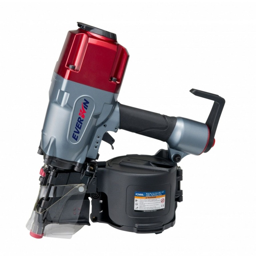 Power Tools * | Bissett Fasteners Ever-Bffcn90L Everwin Coil Framing Nailer 2 3-1/4 Cheap Online