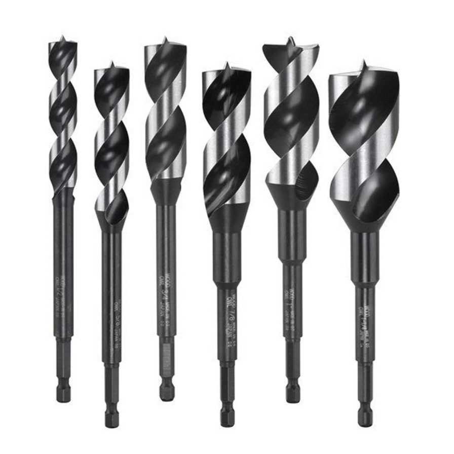 Tool Accessories * | Wood Owl Drilling And Boring Wo-00706 6 Piece Overdrive Fast Boring Bit Kit Cut Price