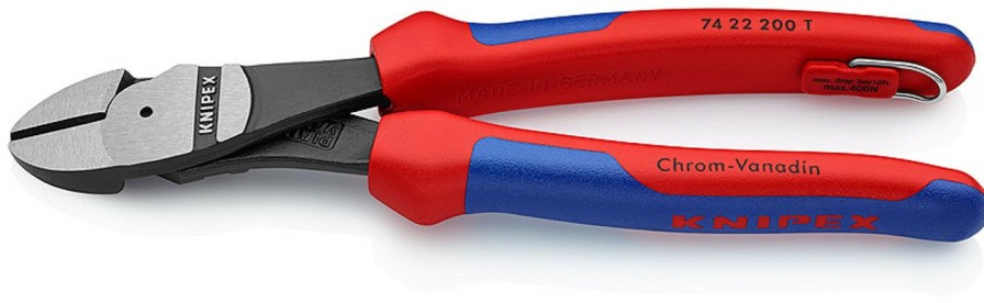 Hand Tools * | Knipex Knip-7422200Tbka Tethered Offset Diagonal Cutters Unique