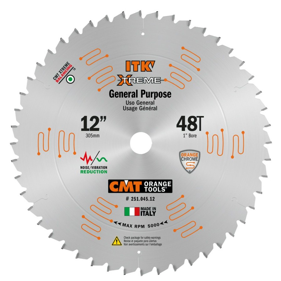 Tool Accessories * | Cmt Orange Tools Cmt-25104512 12 X 48T General Purpose Wood Blade Online