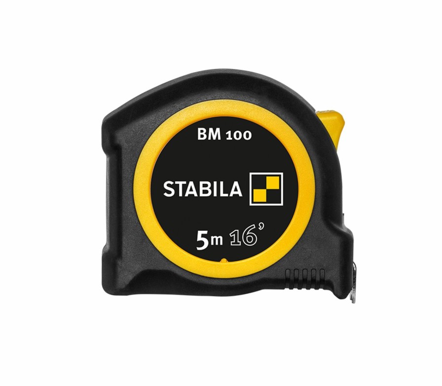 Hand Tools * | Stabila Stab-30816 Pocket Tape Bm 100, 16 (5 M), Cm/Inch Scale Free Delivery