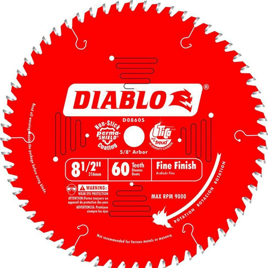 Tool Accessories * | Freud Fre-D0860S 8-1/2 X 60T Finishing Saw Blade Tendy Style