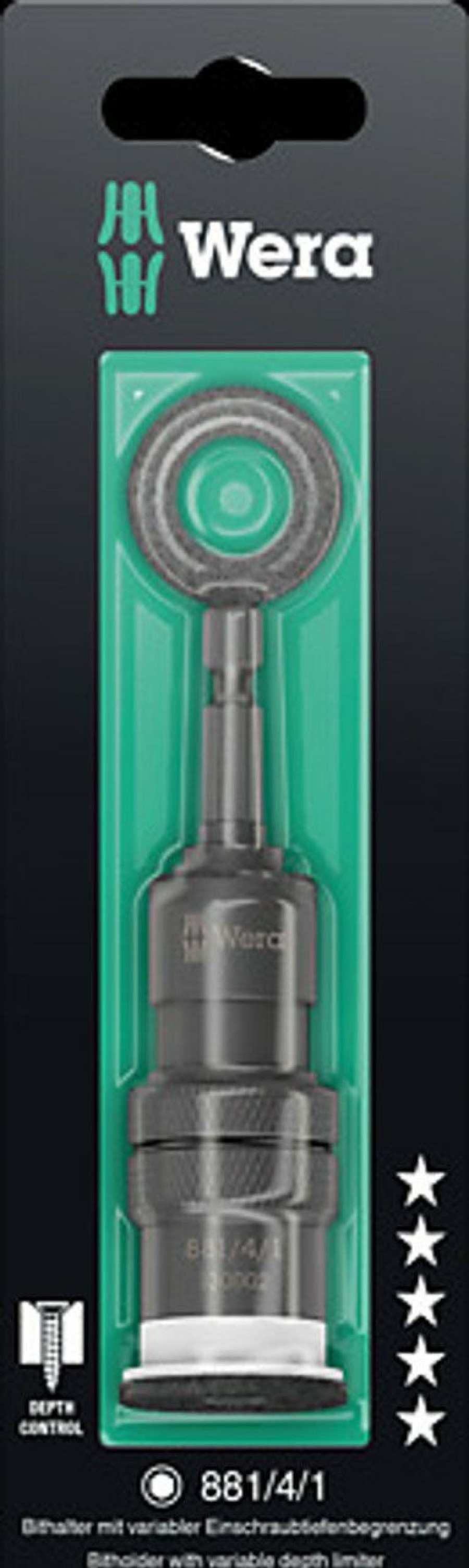 Tool Accessories * | Wera Tools Wera-05130002001 881/4/1 Sb Bit Holder With Variable Screw Depth Limitation (3-Pieces) Best-Selling